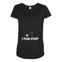 Filmmaker Film Director Filming Filmmaking Maternity Scoop Neck T-shirt | Artistshot