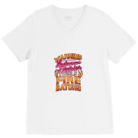 Fire Baton Twirling For Majorette Dance Girl V-neck Tee | Artistshot