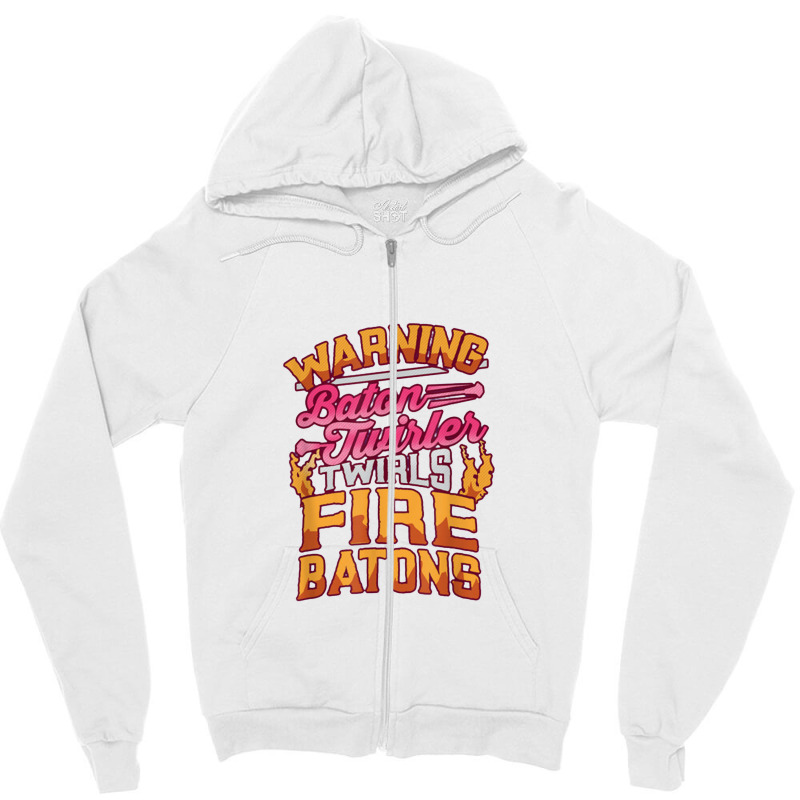 Fire Baton Twirling For Majorette Dance Girl Zipper Hoodie by kabelistrik | Artistshot