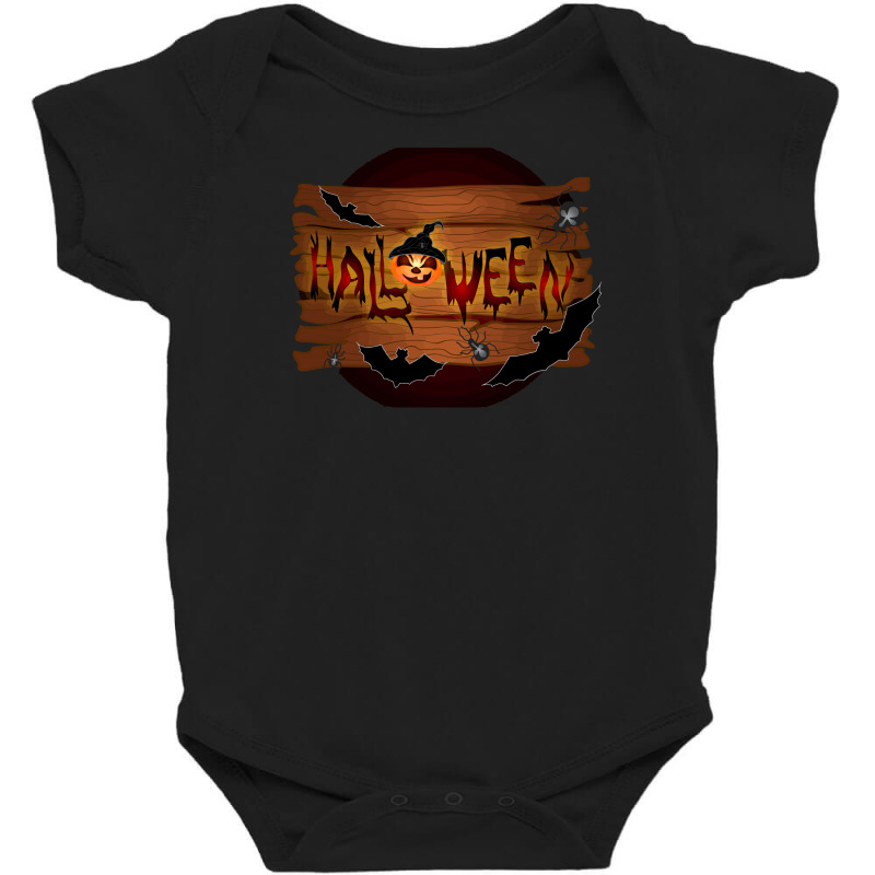 Halloween Day Horror Trick Or Treat Illustration Art Baby Bodysuit by StephenTaylor | Artistshot