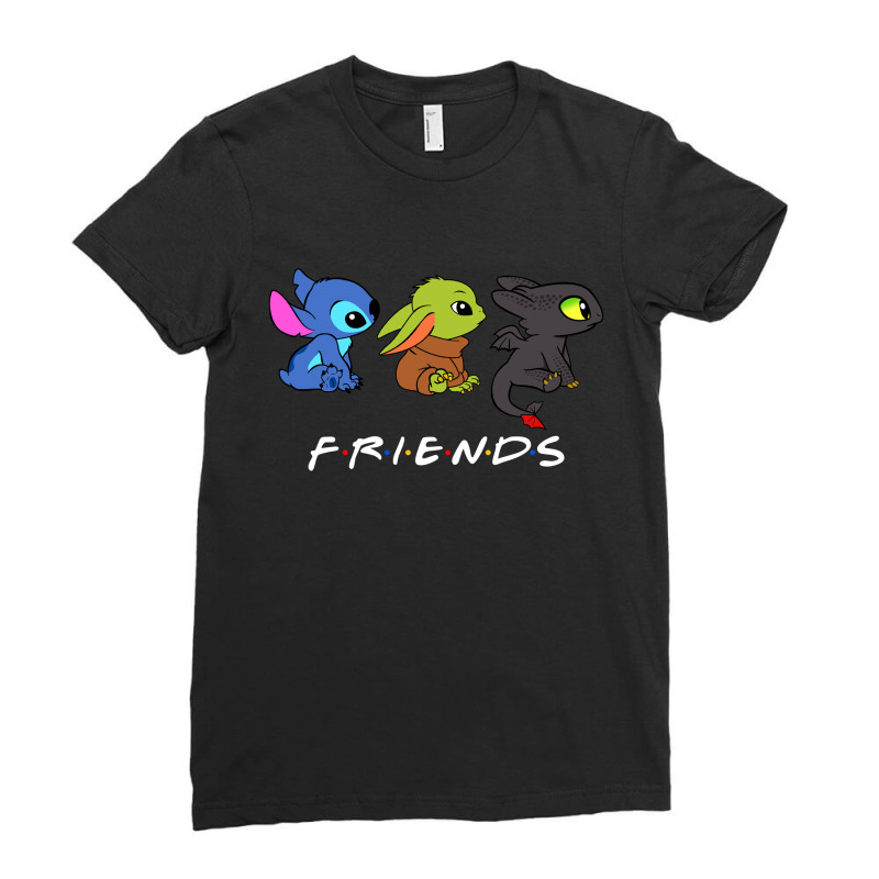 Baby Yoda And Cute Overload Babies Friends Ladies Fitted T-Shirt by Cosby | Artistshot