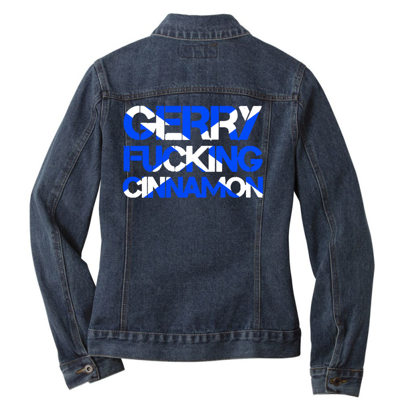 Gerry Fucking Cinnamon Ladies Denim Jacket by trokeryth | Artistshot