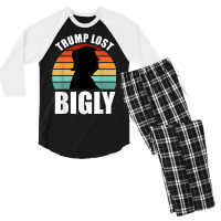 Trump Lost Bigly Men's 3/4 Sleeve Pajama Set | Artistshot