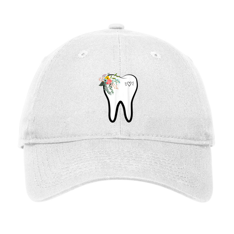 Flower Tooth Dentist Dental Hygienist Oral Hygiene Assistant Adjustable Cap by kabelistrik | Artistshot