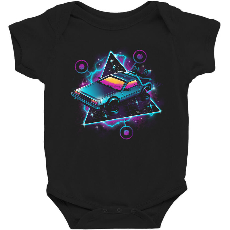 Retro Wave Time Machine Baby Bodysuit | Artistshot