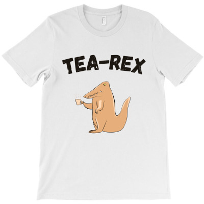 Tea Rex Illustration T-shirt Designed By Thiago Gomes Do Nascimento