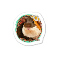 Floral Leopard Guinea Pigs Sticker | Artistshot