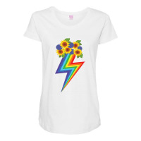 Floral Lightning Maternity Scoop Neck T-shirt | Artistshot