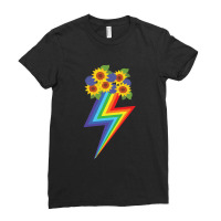 Floral Lightning Ladies Fitted T-shirt | Artistshot