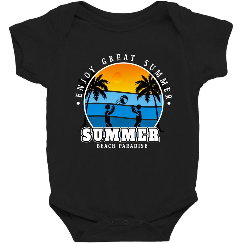 Beach Paradise Baby Bodysuit by Chiks | Artistshot