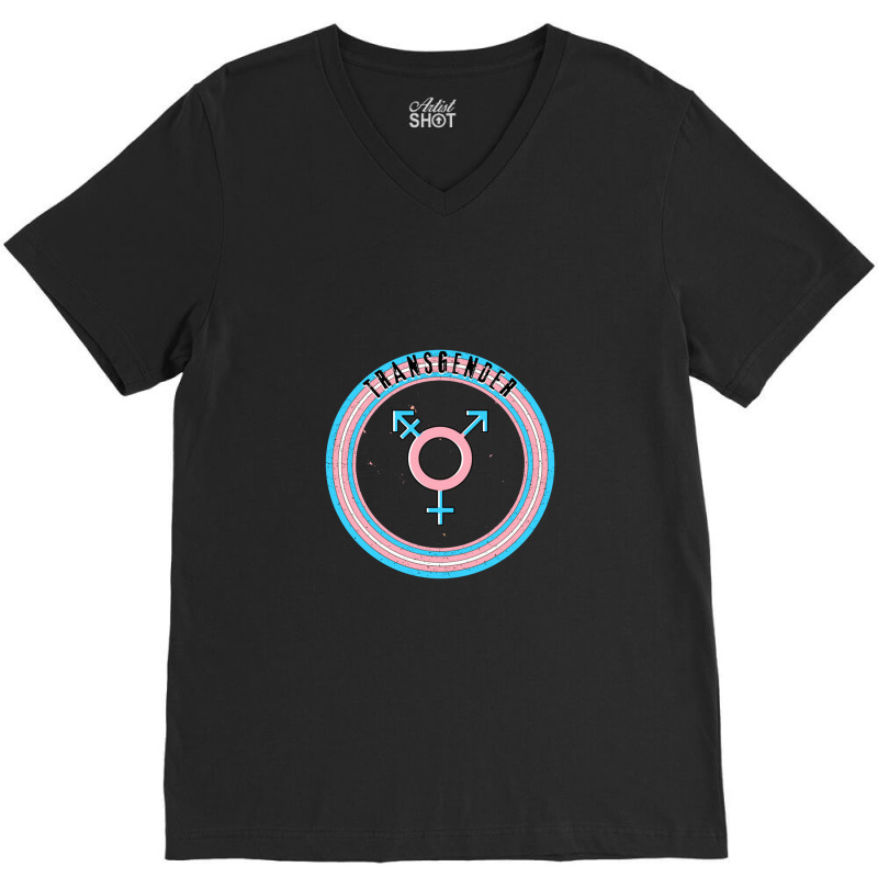 Transgender Rainbow Vintage V-neck Tee | Artistshot