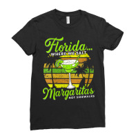 Womens Florida Salt Margaritas Not Sidewalks Beach Winter Holiday V Ne Ladies Fitted T-shirt | Artistshot