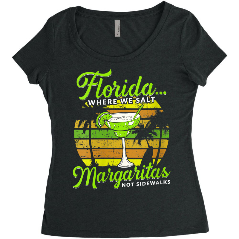 Womens Florida Salt Margaritas Not Sidewalks Beach Winter Holiday V Ne Women's Triblend Scoop T-shirt by abdurrehmancappucci | Artistshot