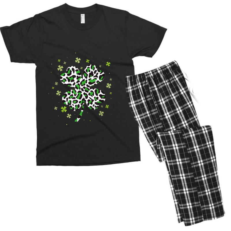 Shamrock Leopard Print Men's T-shirt Pajama Set | Artistshot