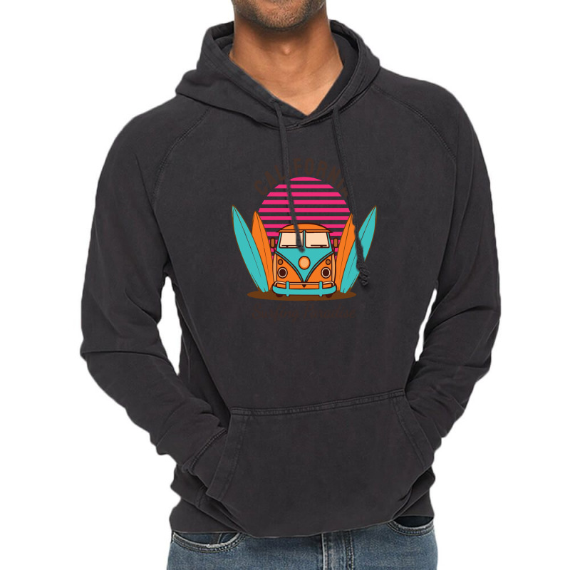 California Surfing Paradise Vintage Hoodie by aldishuher | Artistshot