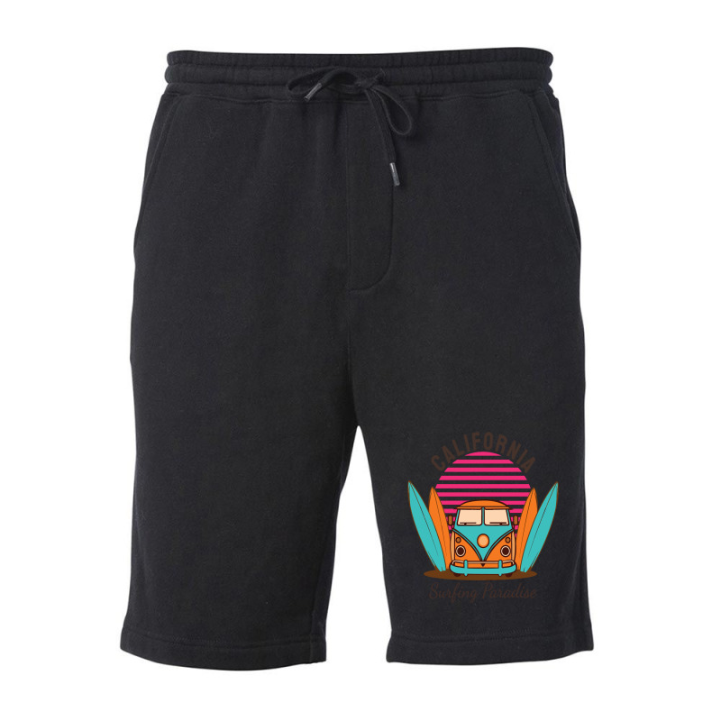 California Surfing Paradise Fleece Short by aldishuher | Artistshot