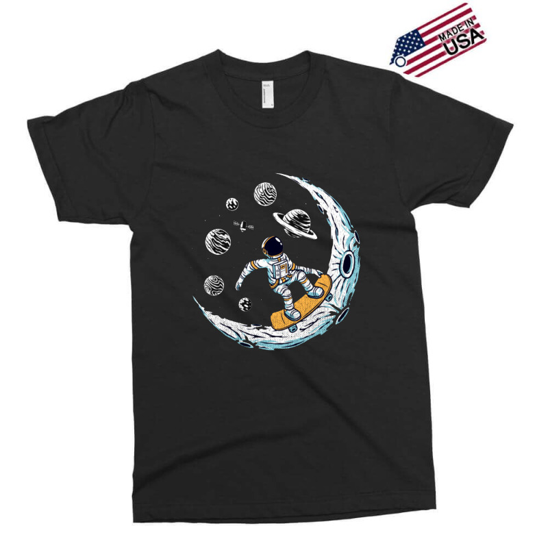 Skating Astronaut Moon Exclusive T-shirt | Artistshot