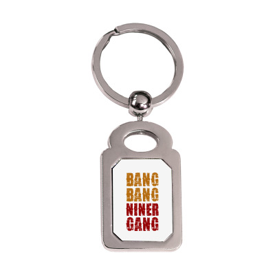 Bang Bang Niner Gang Football Silver Rectangle Keychain Designed By Helloshop