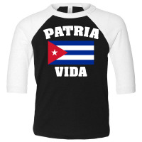 Vote Cuba Flag Toddler 3/4 Sleeve Tee | Artistshot