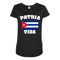 Vote Cuba Flag Maternity Scoop Neck T-shirt | Artistshot