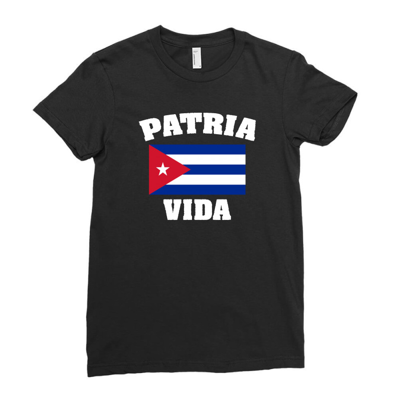 Vote Cuba Flag Ladies Fitted T-Shirt by ronde | Artistshot