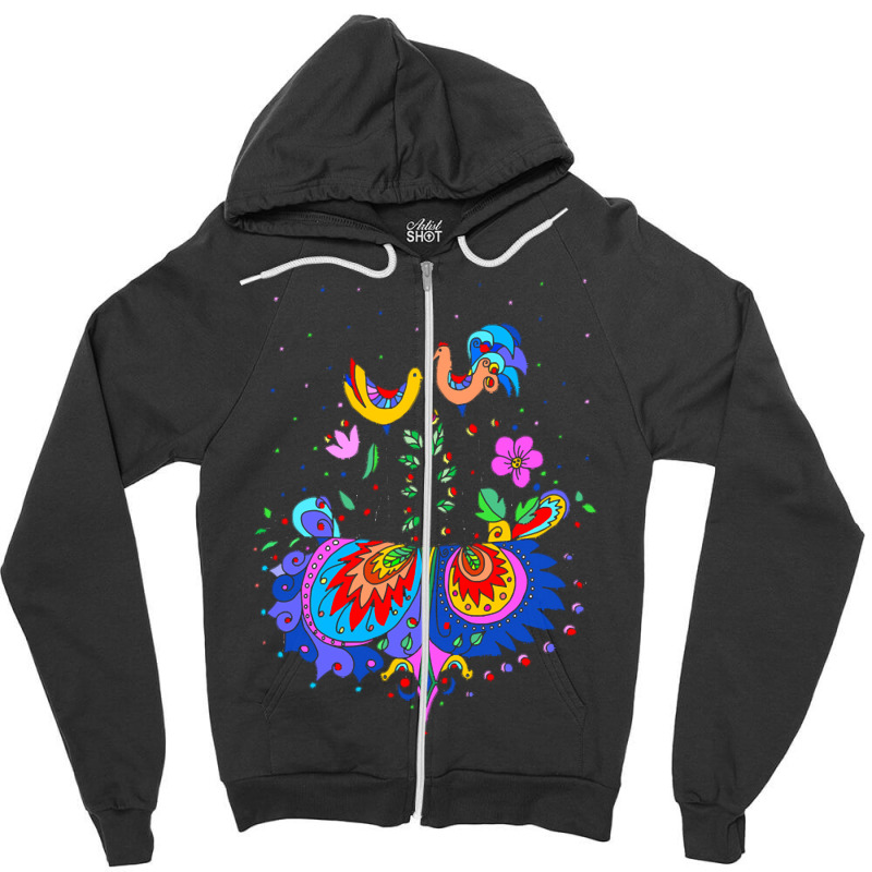 Rooster Art T  Shirthen And Rooster T  Shirt Zipper Hoodie | Artistshot