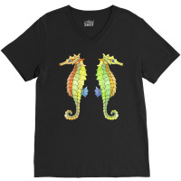 Seahorse Art T  Shirt Seahorse T  Shirt V-neck Tee | Artistshot