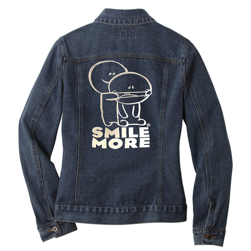 Roman Atwood Smile More Ladies Denim Jacket. By Artistshot