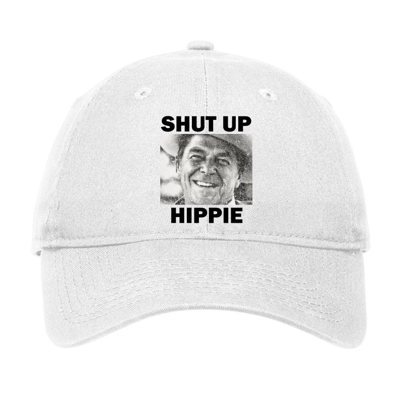 Ronald Reagan Says Shut Up Hippie Adjustable Cap by milkisunato | Artistshot