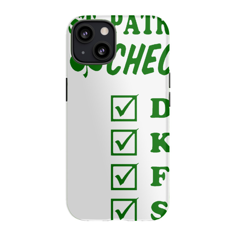 St Patrick Day Checklist Iphone 13 Case | Artistshot