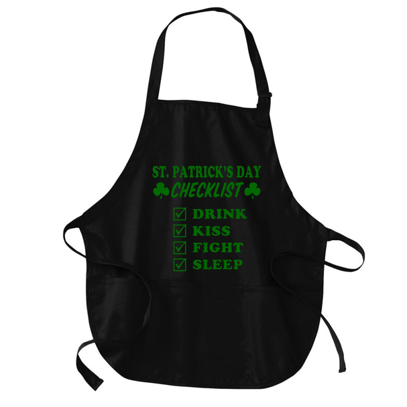 St Patrick Day Checklist Medium-length Apron | Artistshot