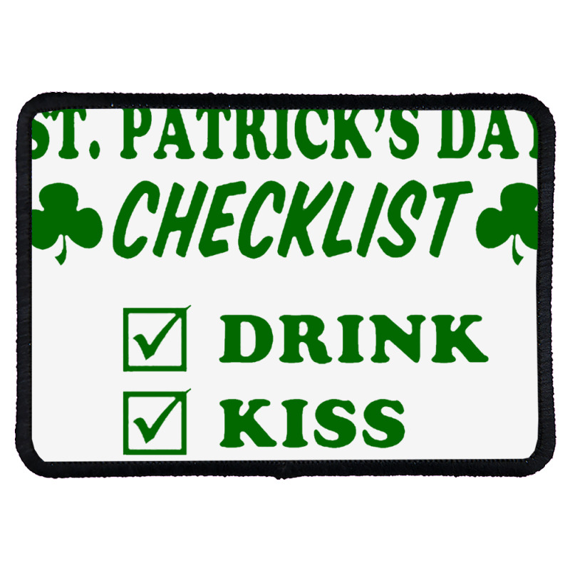 St Patrick Day Checklist Rectangle Patch | Artistshot