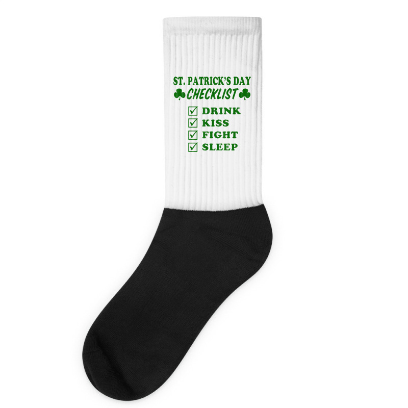 St Patrick Day Checklist Socks | Artistshot