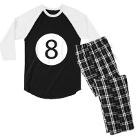 Efunny 8 Ball Magic Eight Ball Billiards Pool Black Men's 3/4 Sleeve Pajama Set | Artistshot