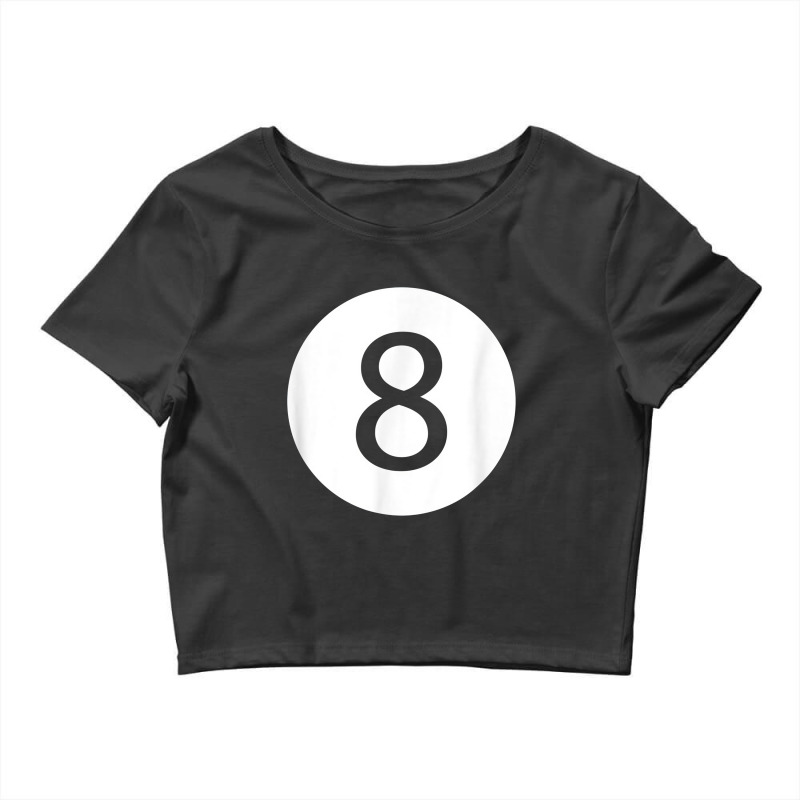 Efunny 8 Ball Magic Eight Ball Billiards Pool Black Crop Top by kabelistrik | Artistshot