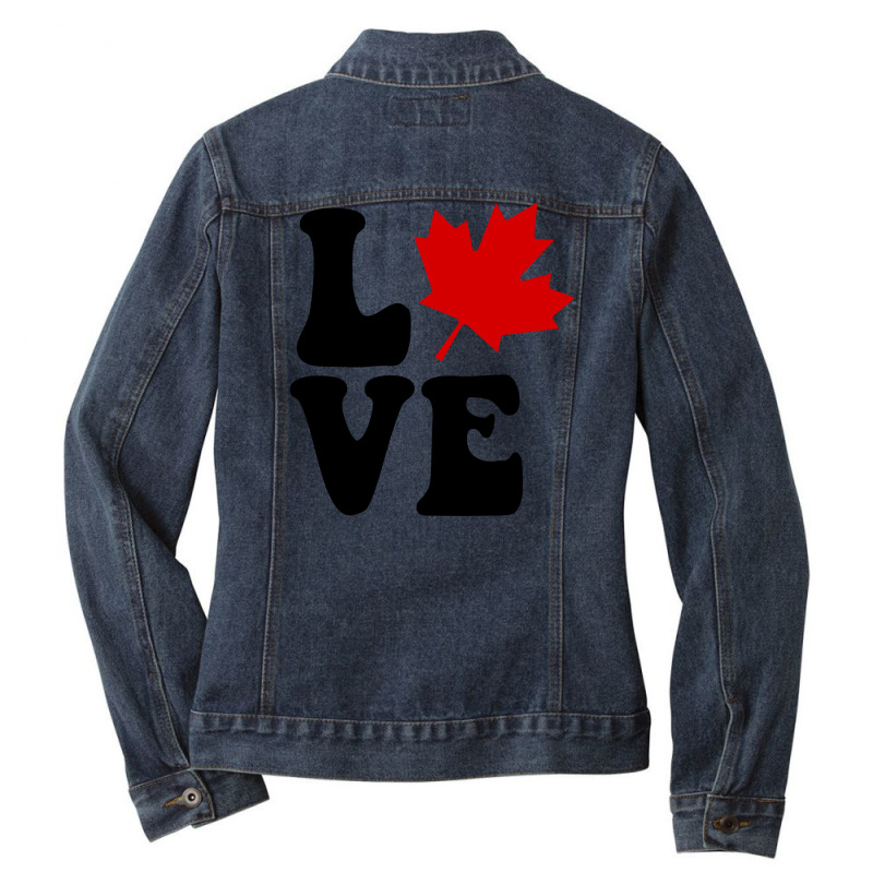 Canada Day Ladies Denim Jacket by Kaydestx | Artistshot