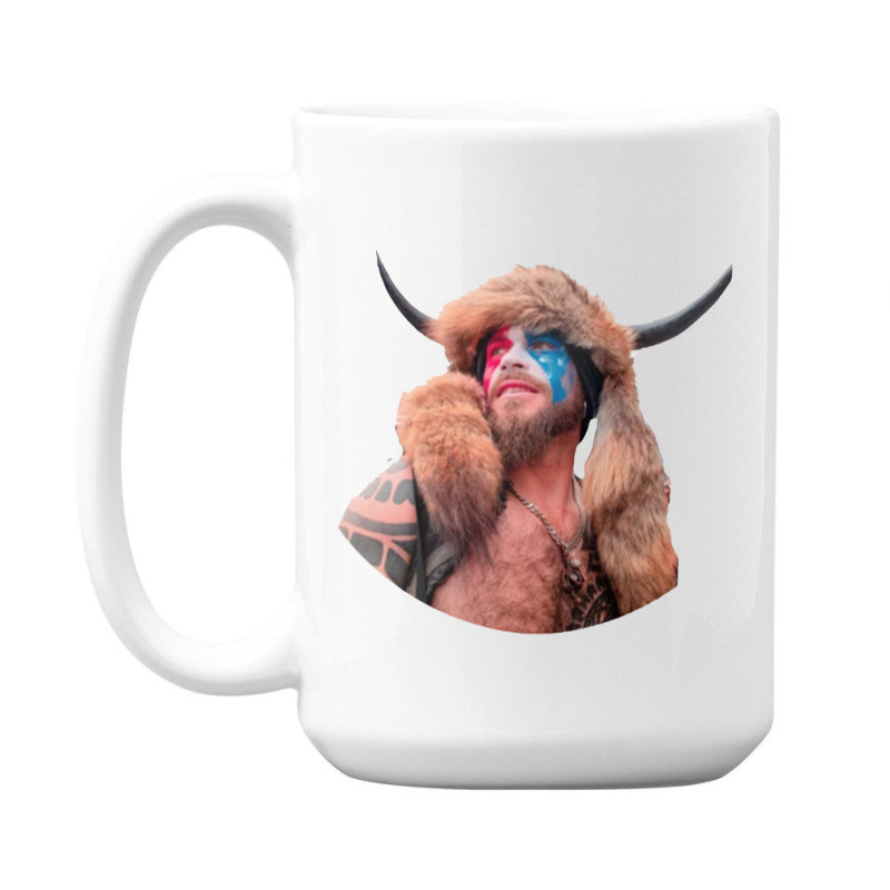 The Horned Shirtless Trump Protestor 15 Oz Coffee Mug | Artistshot