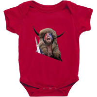 The Horned Shirtless Trump Protestor Baby Bodysuit | Artistshot