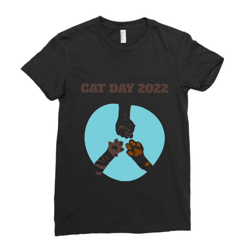 International Cat Day 2022 T  Shirt Happy International Cat Day 2022 T Ladies Fitted T-Shirt by actsetting | Artistshot