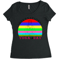 International Day Of Yoga T  Shirt International Day Of Yoga T  Shirt Women's Triblend Scoop T-shirt | Artistshot