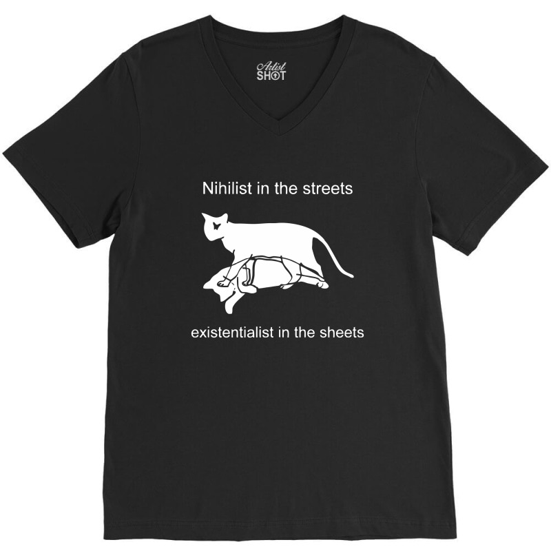 Nihilist In The Street V-Neck Tee by gesumarsa | Artistshot