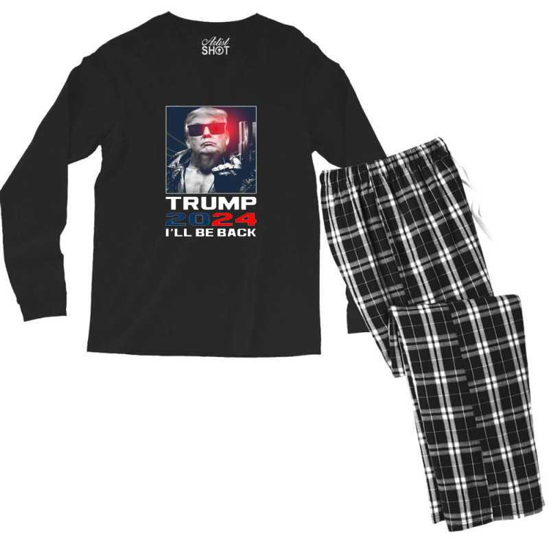 Trump 2024 Be Back Men's Long Sleeve Pajama Set | Artistshot