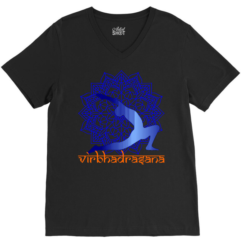 International Yoga Day 2021 T  Shirt Virbhadrasna Yoga Pose T  Shirt V-Neck Tee by actsetting | Artistshot