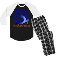 International Yoga Day 2021 T  Shirt Virbhadrasna Yoga Pose T  Shirt Men's 3/4 Sleeve Pajama Set | Artistshot