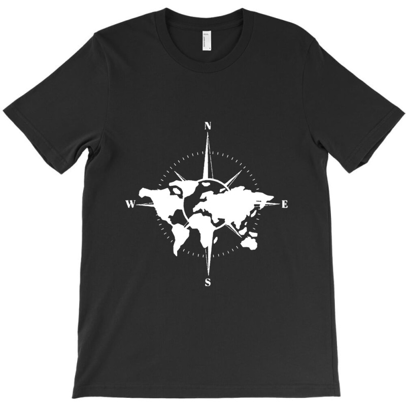 World Map Compass T-shirt | Artistshot