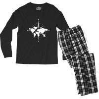 World Map Compass Men's Long Sleeve Pajama Set | Artistshot