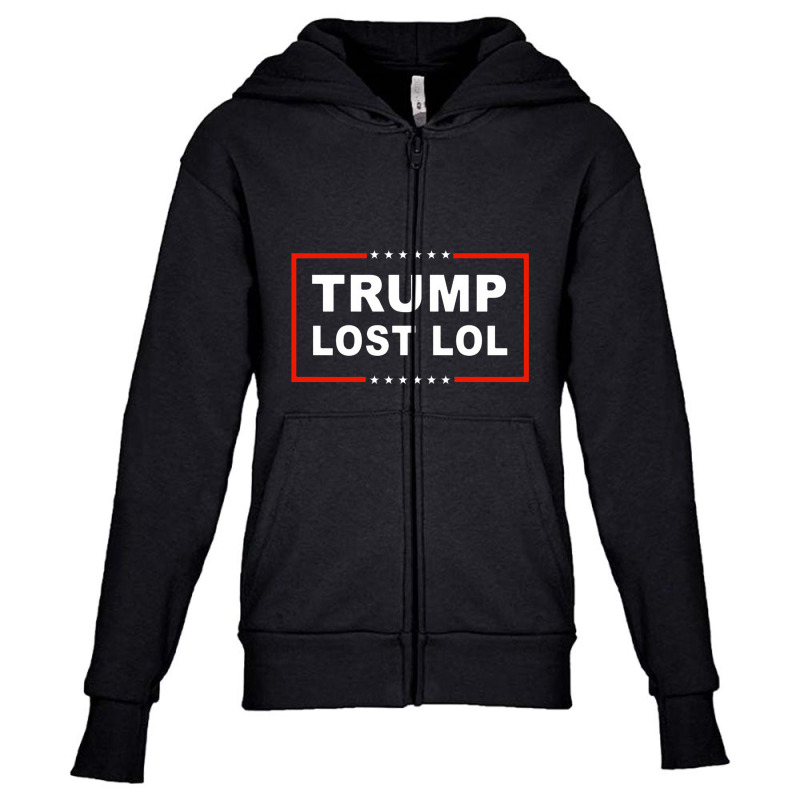 Trump Lost Lol Youth Zipper Hoodie | Artistshot