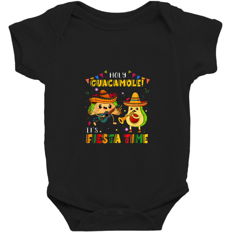 Funny Cinco De Mayo Holy Guacamole It's Fiesta Time Avocado Baby Bodysuit by kabelistrik | Artistshot