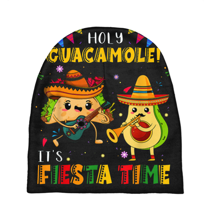 Funny Cinco De Mayo Holy Guacamole It's Fiesta Time Avocado Baby Beanies by kabelistrik | Artistshot