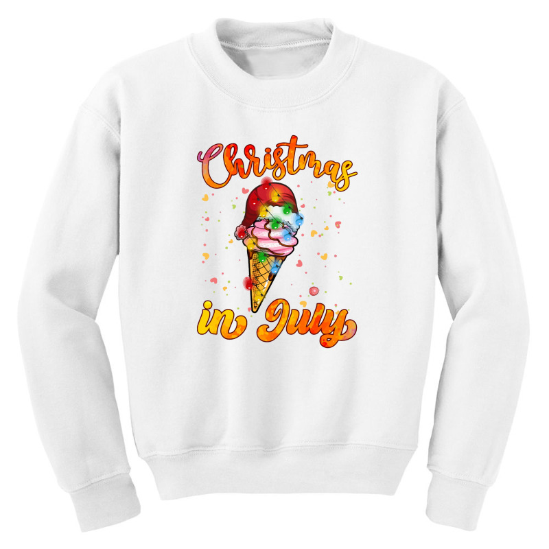 Christmas In July Santa Hat Summer Youth Sweatshirt by adellayira | Artistshot